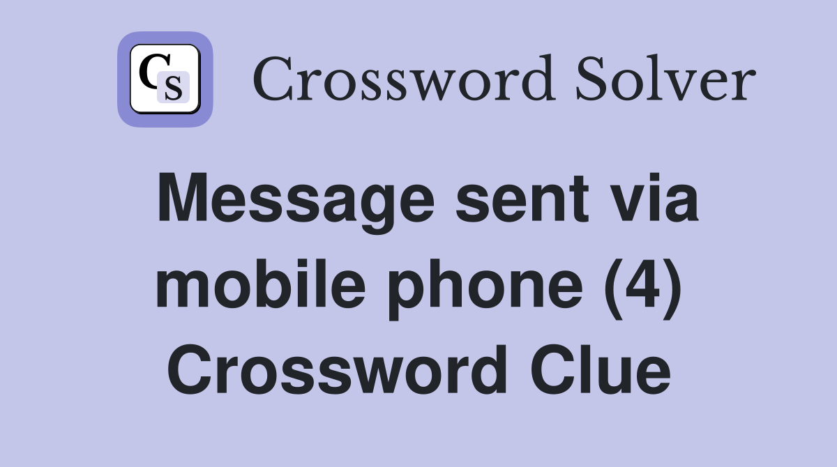 phone message service crossword clue